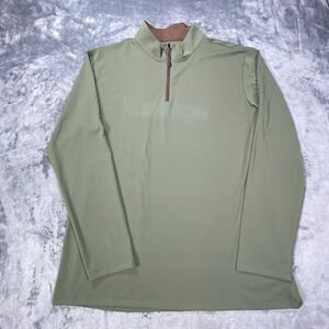 FIOBOC Sweatshirt Mens XL 1/4 Zip Green Pullover Performance Athletic Shirt NWOT